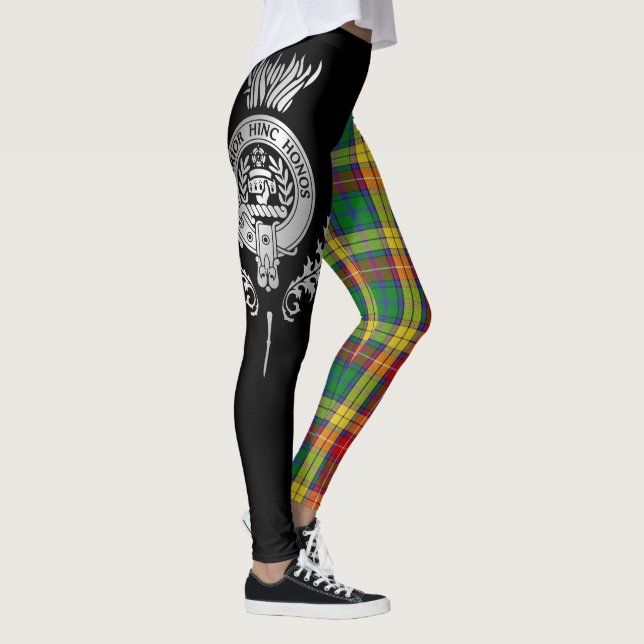 Clan Buchanan Crest & Tartan Leggings (Right)
