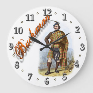 Clan Buchanan Scottish Dream Clock