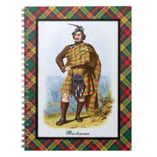 Clan Buchanan Scottish Highland Dreams Spiral Notebook