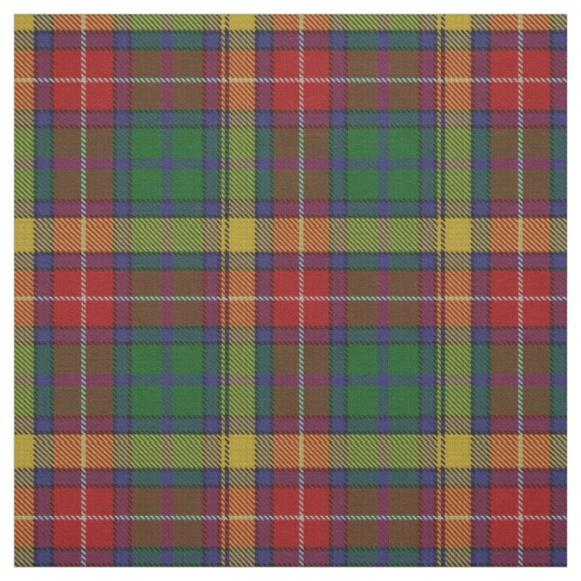 Clan Buchanan Scottish Tartan Plaid Fabric (Swatch)