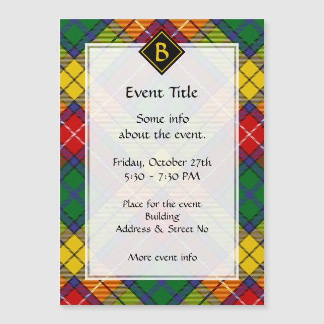 Clan Buchanan Tartan (Front)