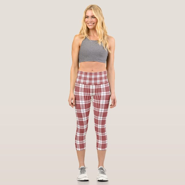 Clan Buchanan Tartan   Capri Leggings (Front)
