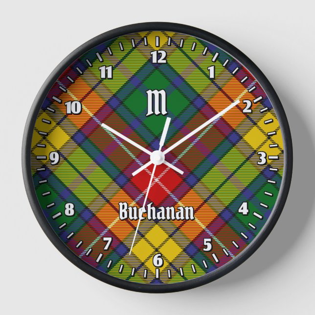 Clan Buchanan Tartan Clock (Front)