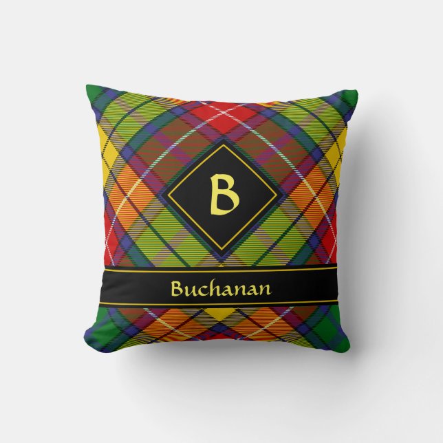 Clan Buchanan Tartan Cushion (Front)