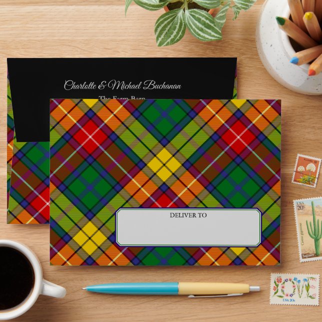 Clan Buchanan Tartan Envelope (Desk)