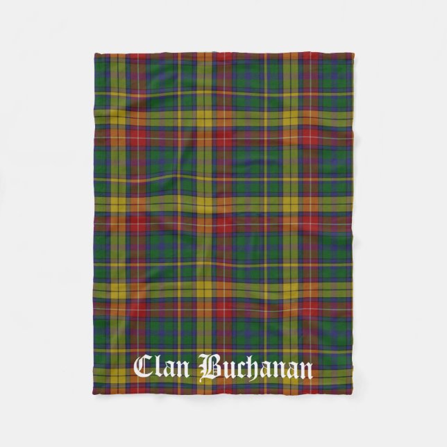 Clan Buchanan Tartan Fleece Blanket (Front)