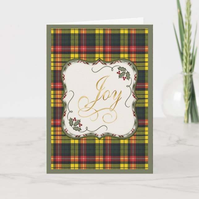 Clan Buchanan Tartan Holiday Card (Front)