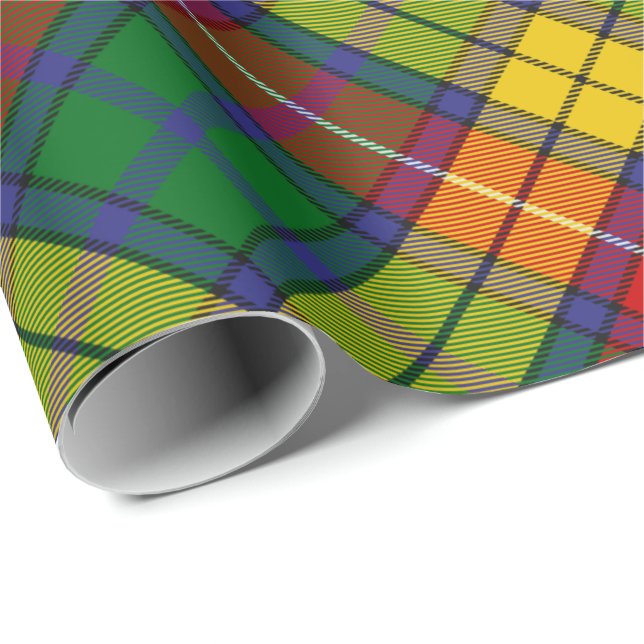 Clan Buchanan Tartan Rotated Wrapping Paper (Roll Corner)