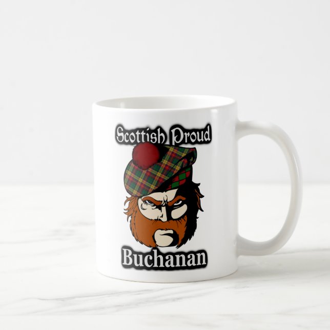 Clan Buchanan Tartan Scottish Coffee Mug (Right)