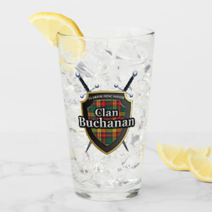 Clan Buchanan Tartan Shield Glass