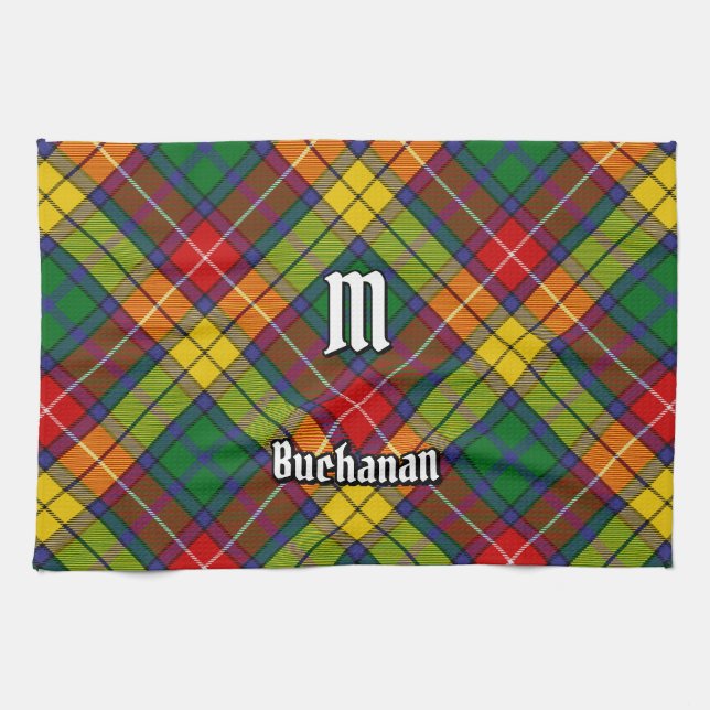 Clan Buchanan Tartan Tea Towel (Horizontal)