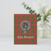 Clan Burnett Crest Badge & Tartan 