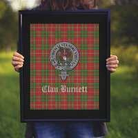 Clan Burnett Crest Badge & Tartan