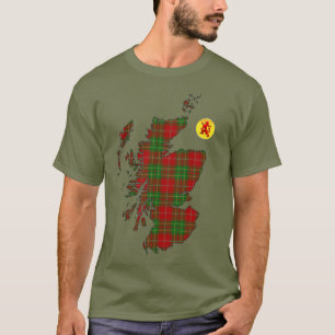 Clan Burnett [EDIT] Tartan Map T-Shirt