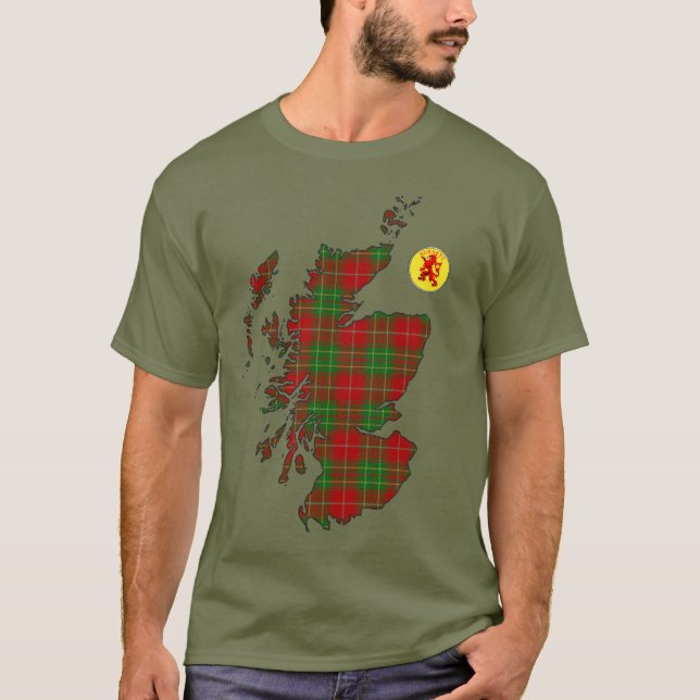 Clan Burnett [EDIT] Tartan Map T-Shirt (Front)