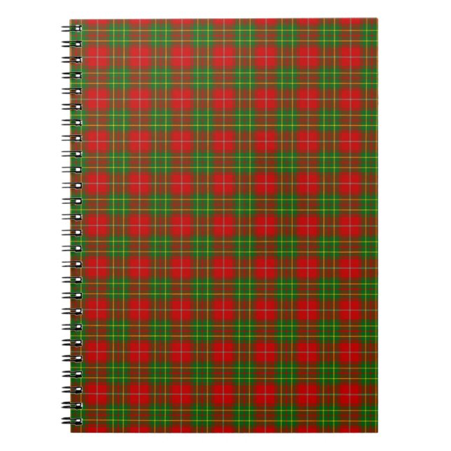 Clan Burnett Tartan Spiral Notebook (Front)