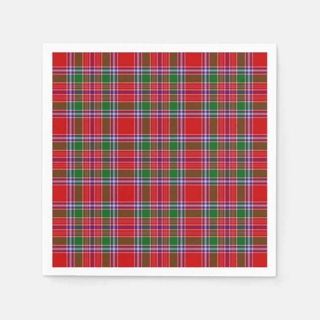 Clan Burrell Tartan Napkin (Front)