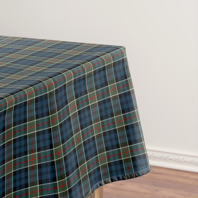 Clan Calhoun Navy Blue and Green Scottish Tartan Tablecloth (In Situ)
