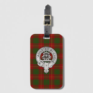 Clan Cameron Crest & Tartan Luggage Tag