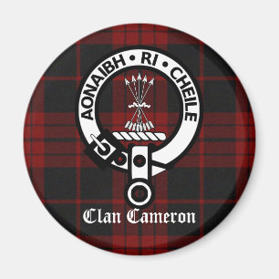 Clan Cameron Crest & Tartan Magnet