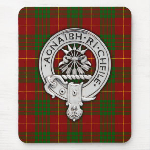 Clan Cameron Crest & Tartan Mouse Pad