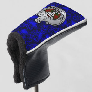 Clan Cameron Crest & Tartan on Thistle Golf Head Cover
