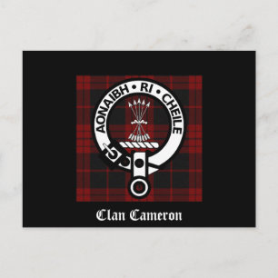 Clan Cameron Crest & Tartan Postcard