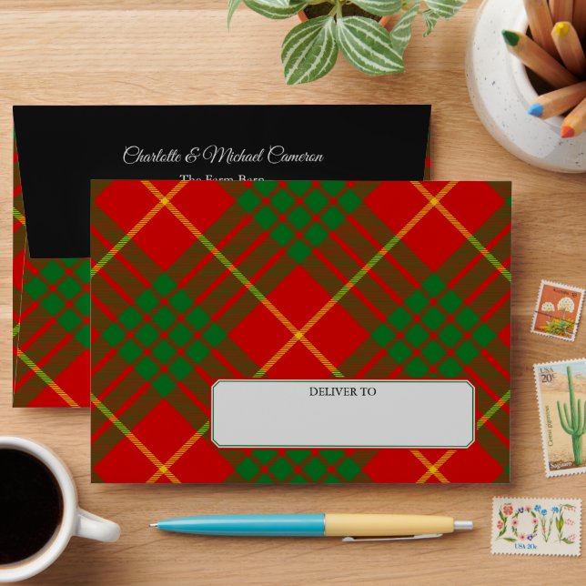 Clan Cameron Tartan Envelope (Desk)