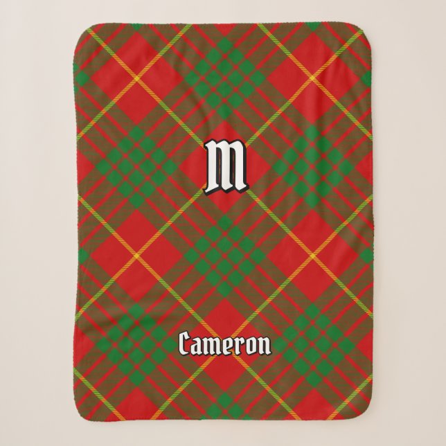 Clan Cameron Tartan Sherpa Blanket (Front)