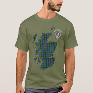 Clan Campbell Breadalbane Tartan Map & Crest T-Shirt