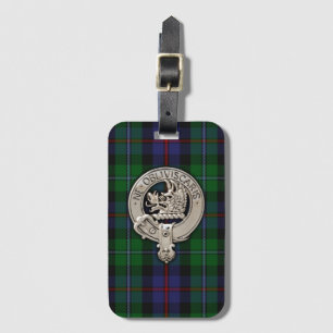 Clan Campbell Crest & Cawdor Tartan Luggage Tag