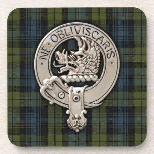 Clan Campbell Crest & Tartan Coaster