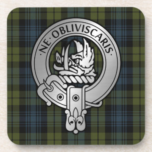 Clan Campbell Crest & Tartan Coaster