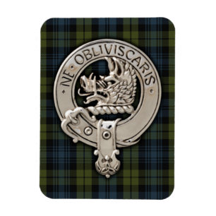 Clan Campbell Crest & Tartan Magnet