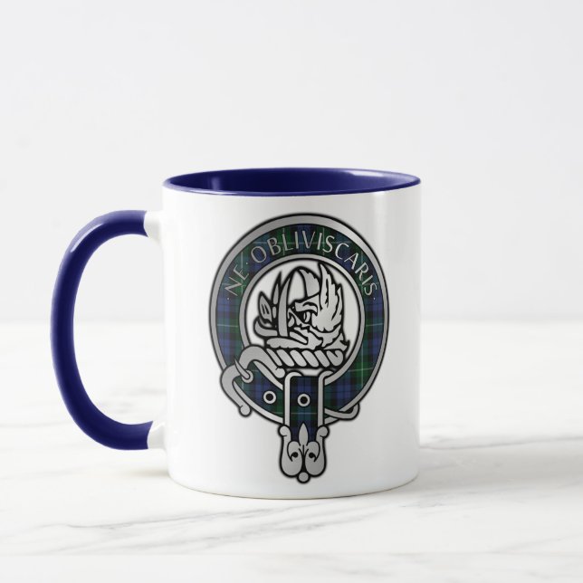 Clan Campbell Crest &  Tartan Mug (Left)