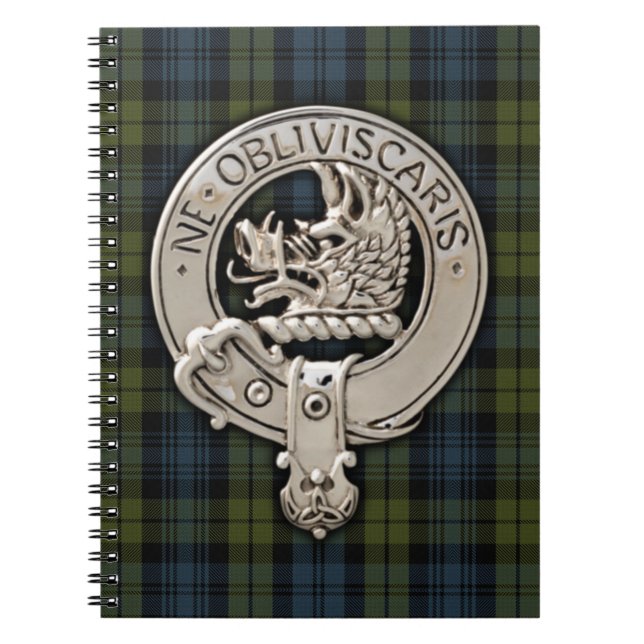 Clan Campbell Crest & Tartan Notebook (Front)