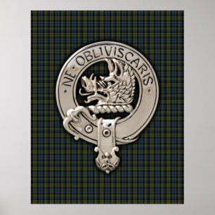 Clan Campbell Crest & Tartan Poster
