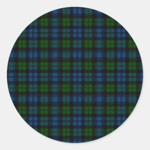 Clan Campbell Military Tartan Classic Round Sticker