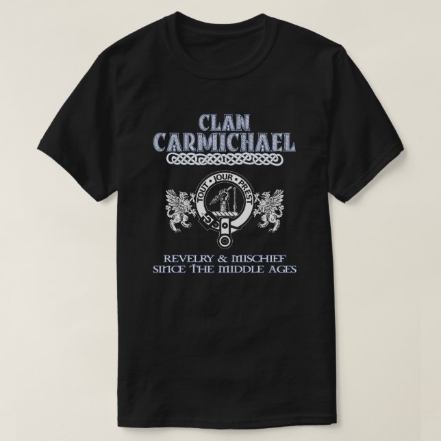 Clan Carmichael crest Scottish clans Scottish surn T-Shirt (Design Front)