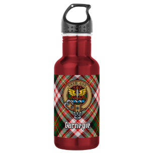 Clan Carnegie Crest over Dress Tartan 532 Ml Water Bottle