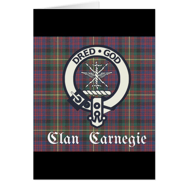 Clan Carnegie Crest Tartan (Front)