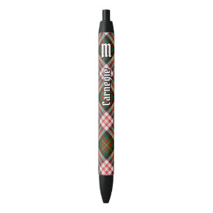 Clan Carnegie Dress Tartan Black Ink Pen