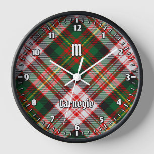 Clan Carnegie Dress Tartan Clock