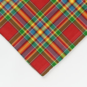 Clan Chattan Tartan Colorful Scottish Plaid Fleece Blanket