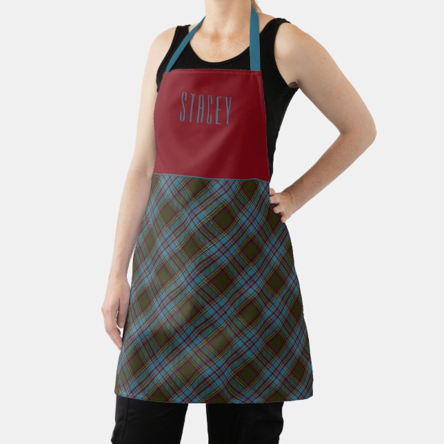 Clan Chef Anderson Tartan Plaid Name Apron (Insitu)