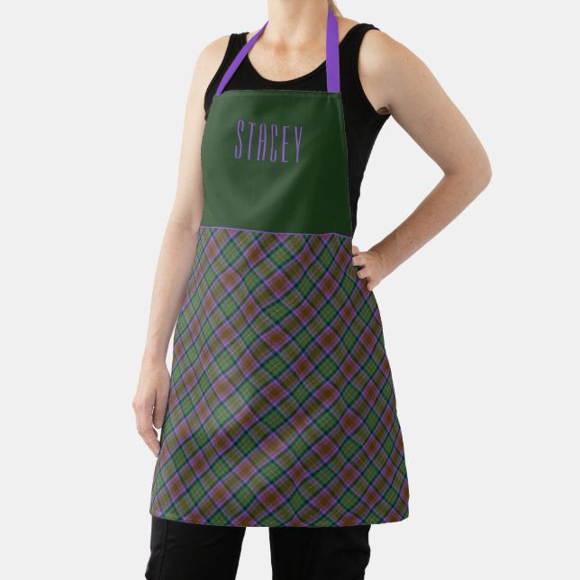 Clan Chef Skye Tartan Plaid Name Apron (Insitu)