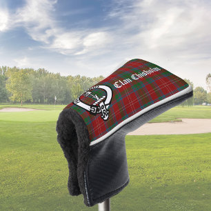 Clan Chisholm Crest Badge & Tartan  Golf Head Cover