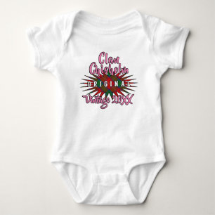 Clan Chisholm Tartan Burst Vintage Birthyear Baby Bodysuit