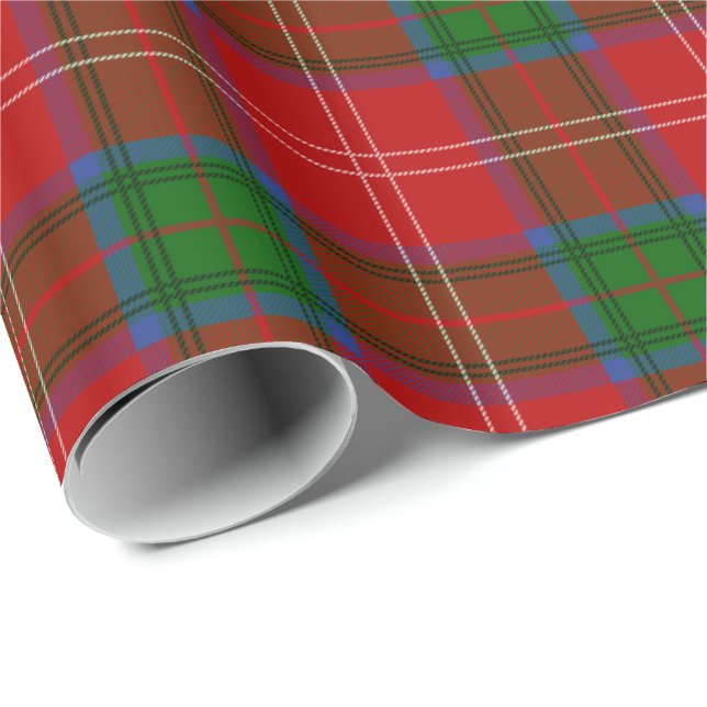 Clan Chisholm Tartan Plaid Pattern Wrapping Paper (Roll Corner)
