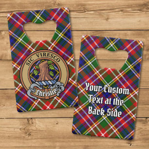 Clan Christie Crest over Tartan